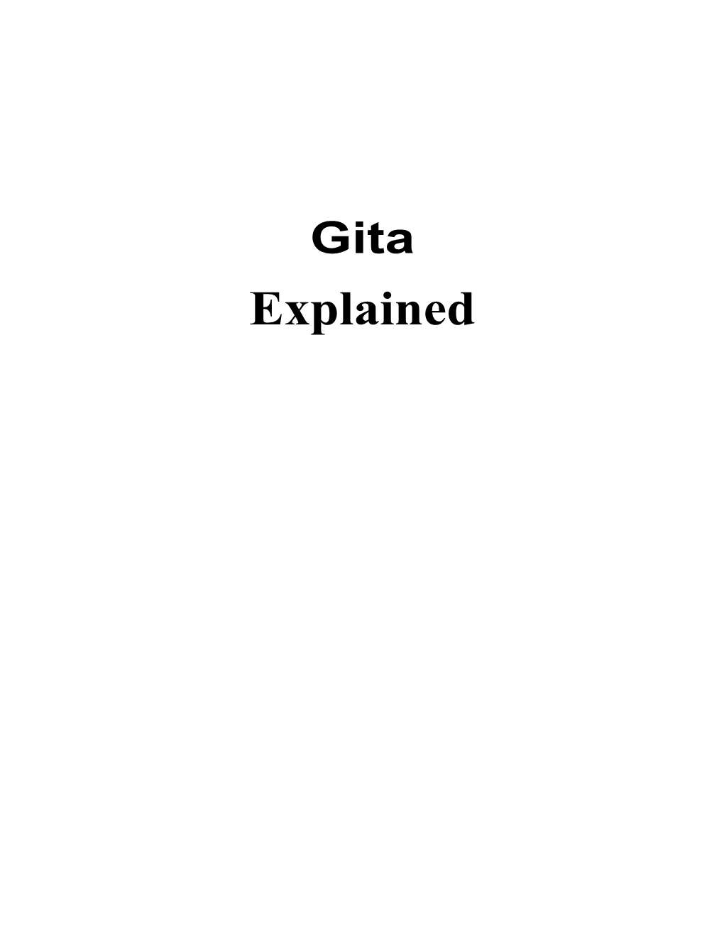 Gita Explained Gita Explained