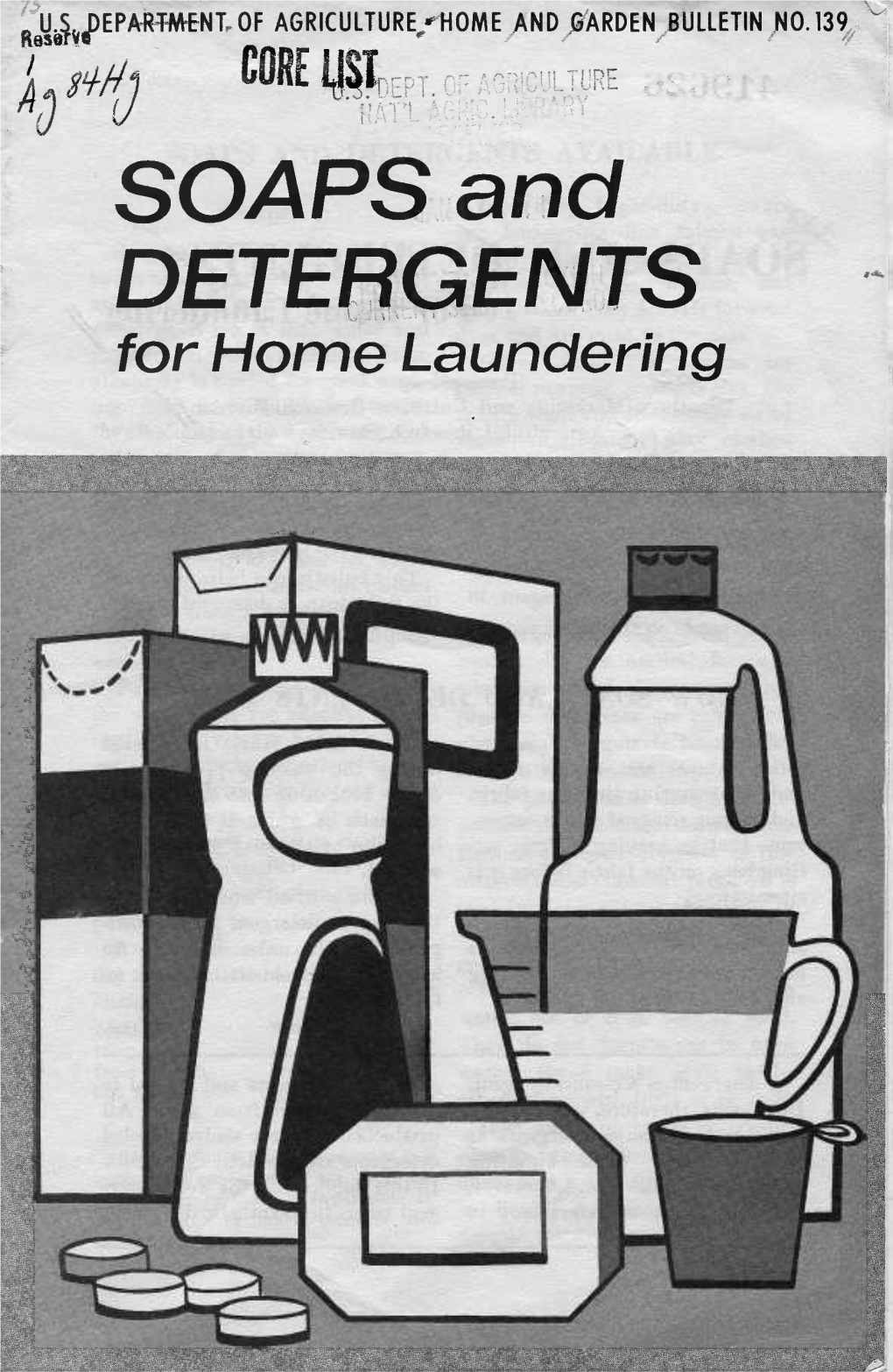 SOAPS and DETERGENTS for Home Laundering 419626