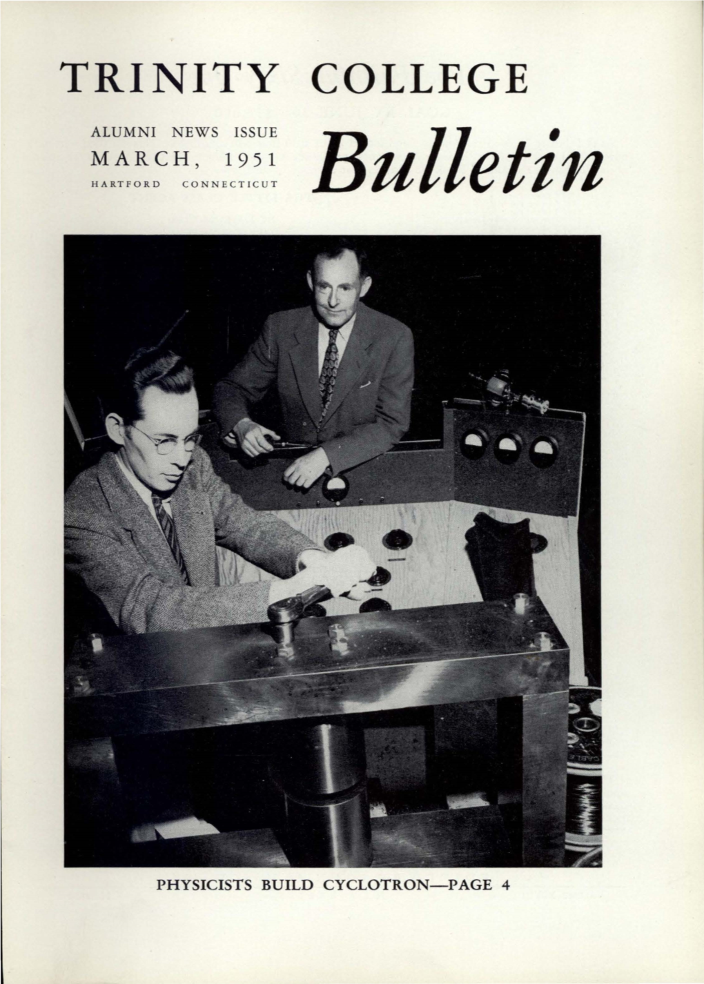 Trinity College Bulletin, March 1951