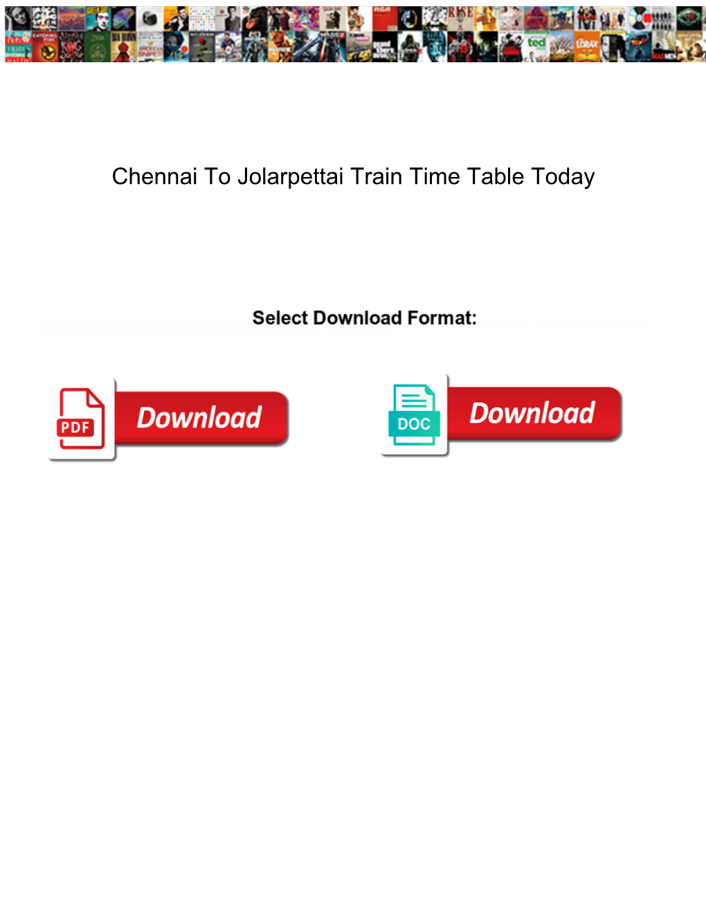 Chennai to Jolarpettai Train Time Table Today Bosnian