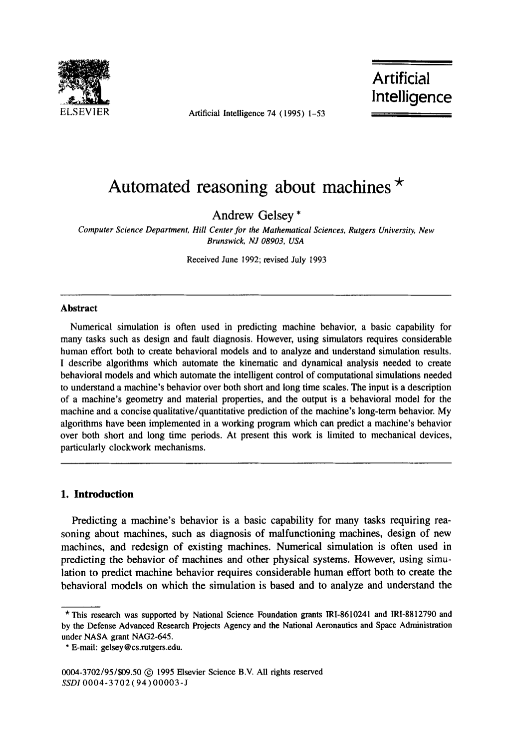 Automated Reasoning About Machines *