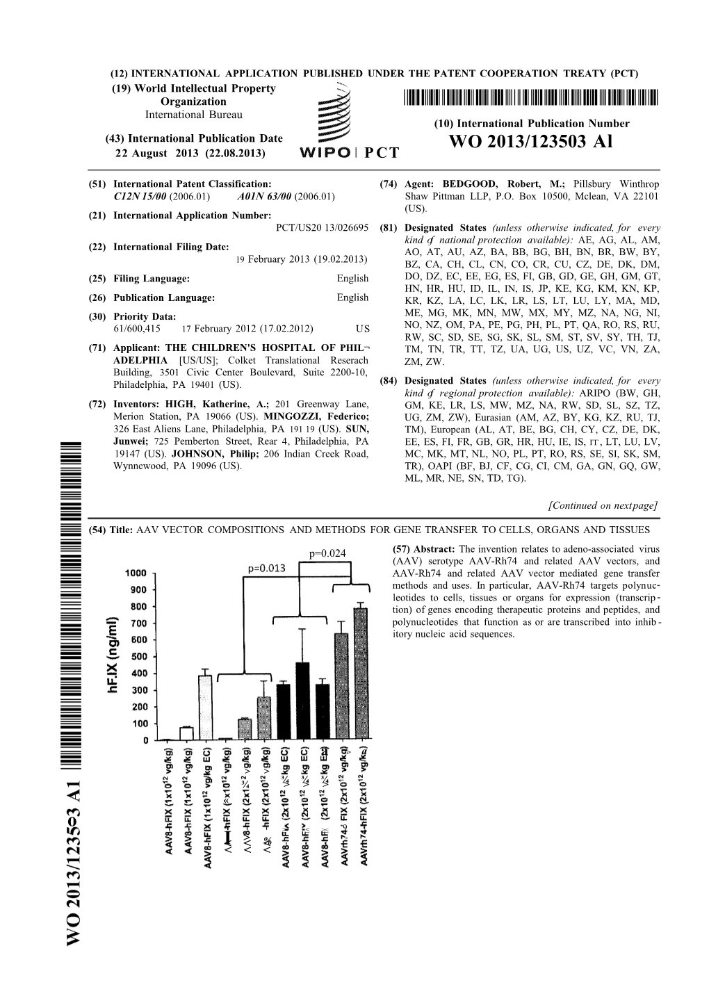 WO 2013/123503 Al 22 August 2013 (22.08.2013) P CT