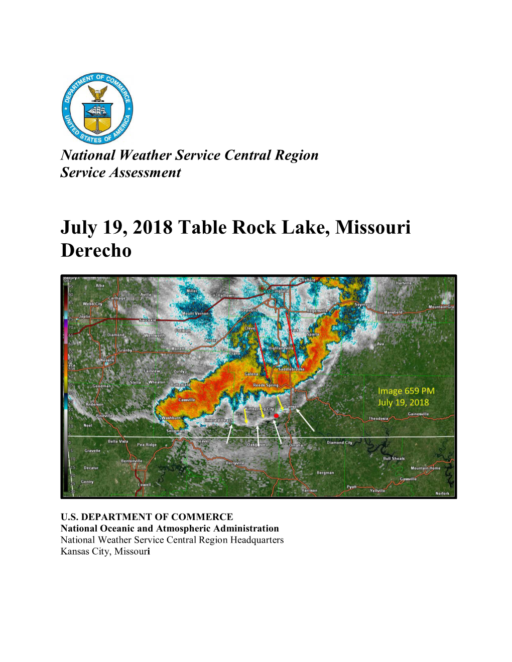 July 19, 2018 Table Rock Lake, Missouri Derecho