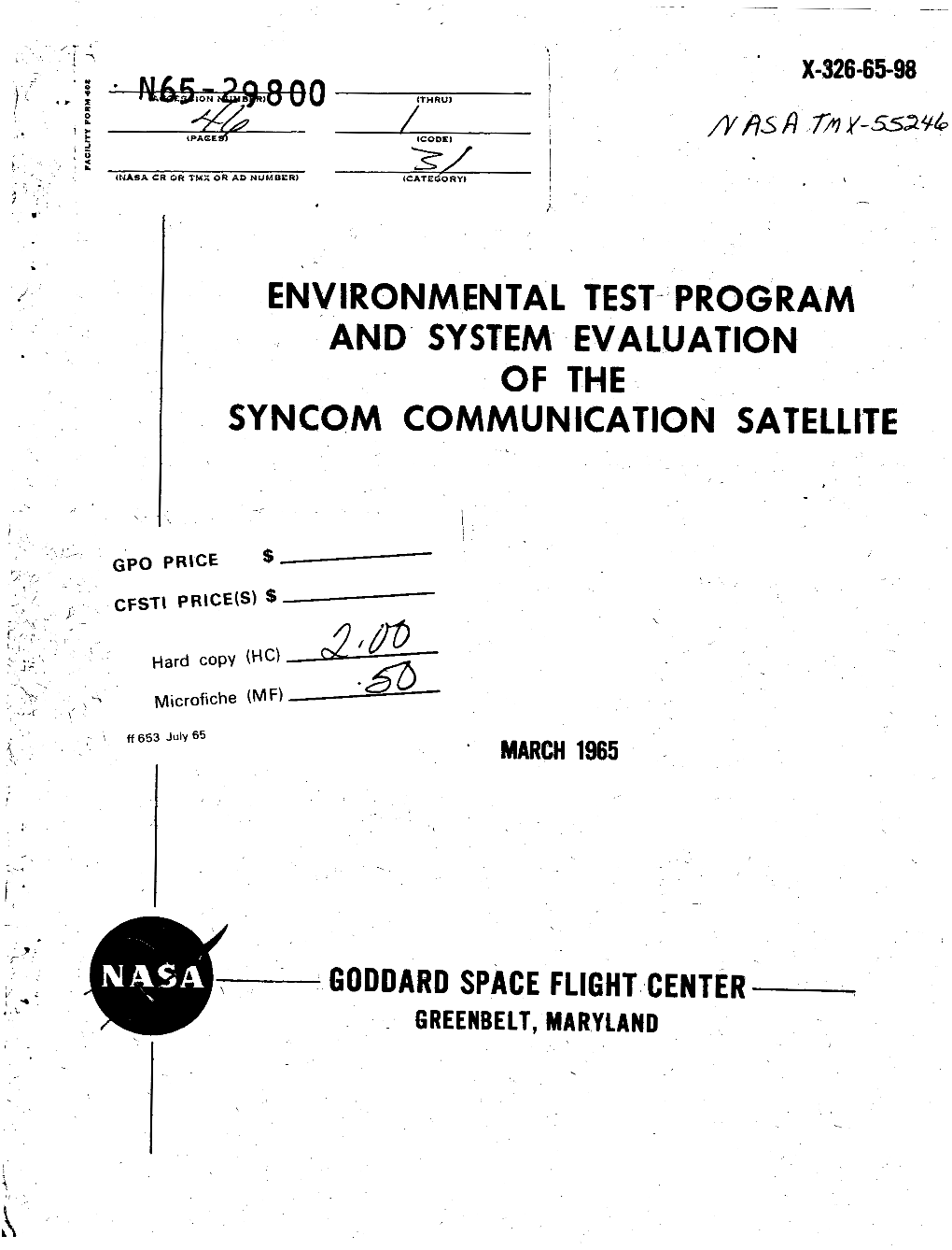 Program and System Evaluation Syncom