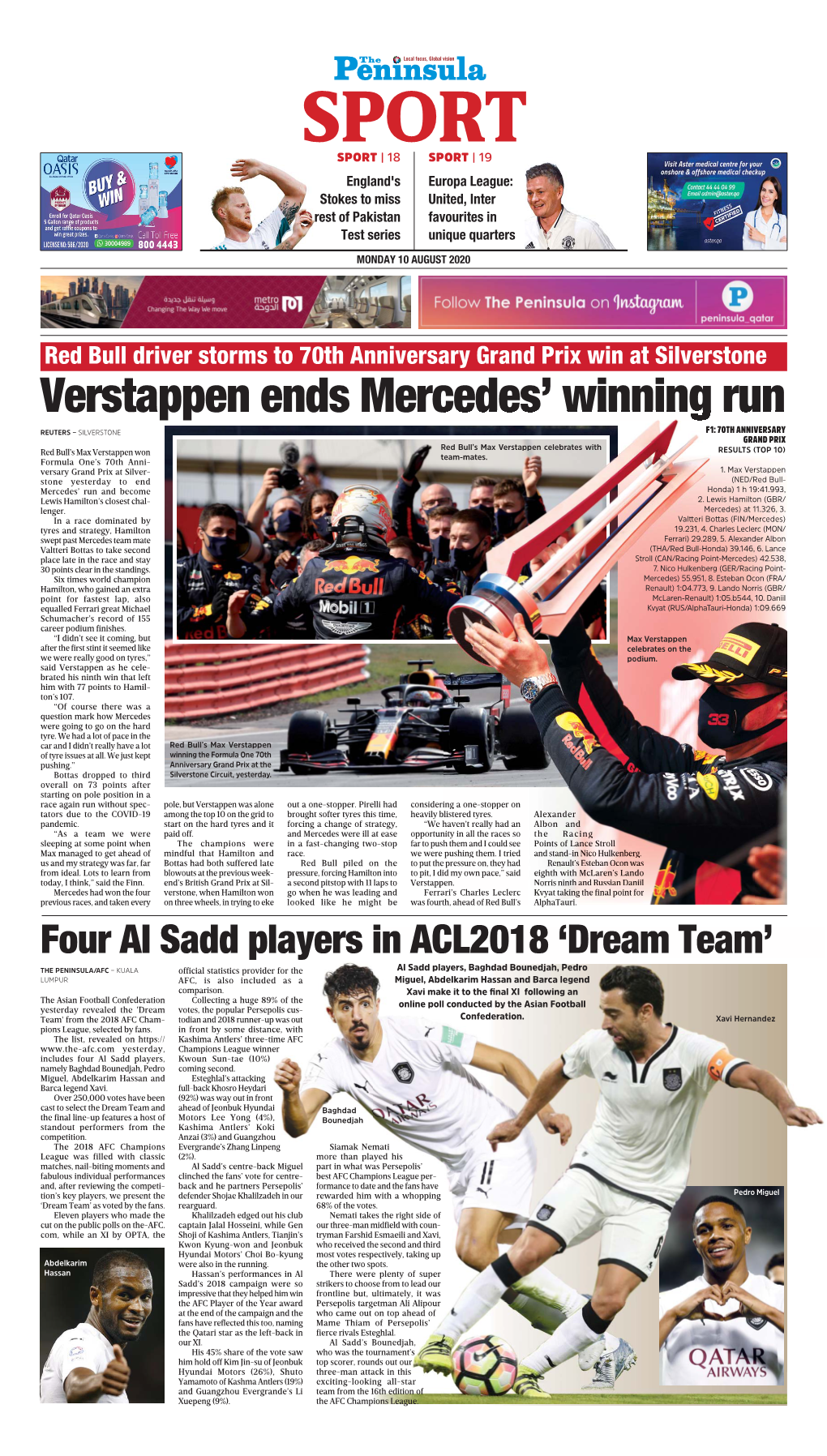 Verstappen Ends Mercedes' Winning