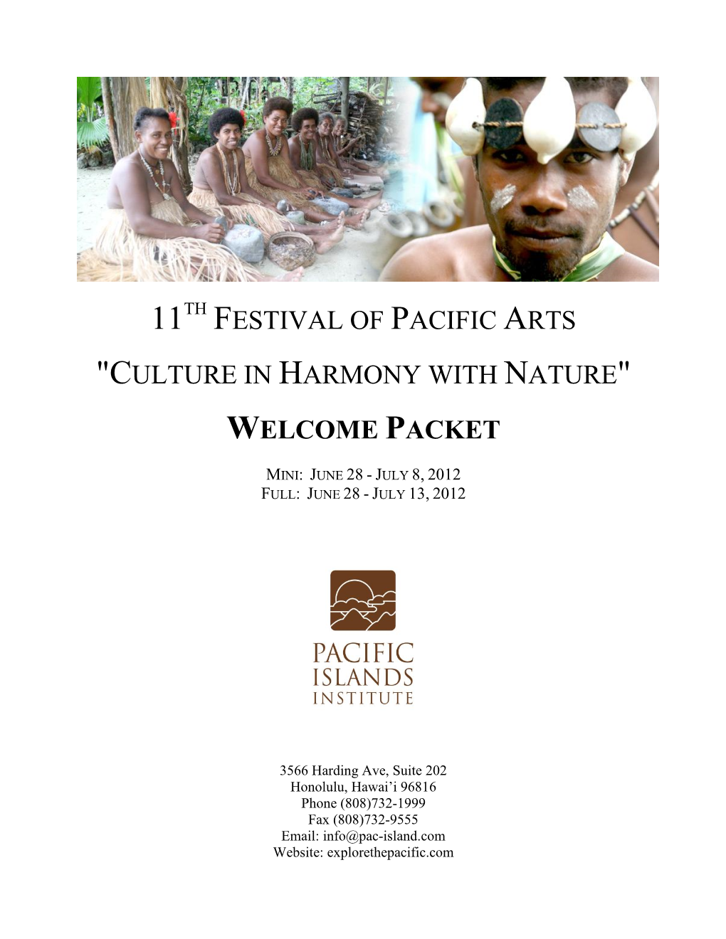 Solomon Islands for the 11Th Festival of Pacific Arts