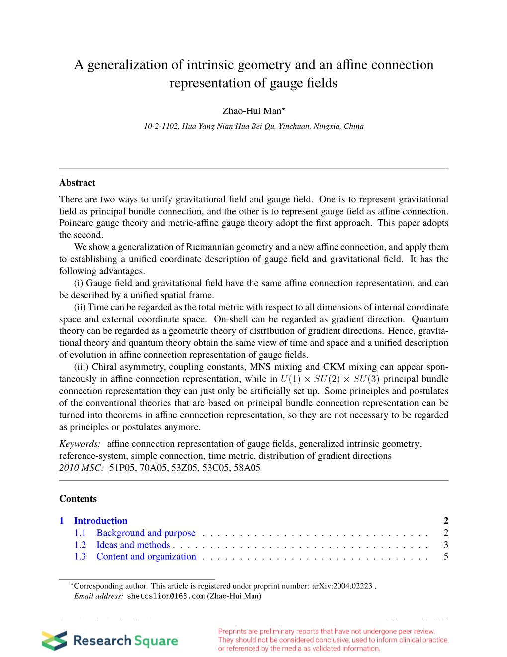 Normalnormala Generalization of Intrinsic Geometry and an Affine