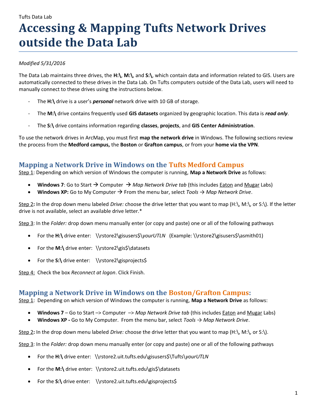 Mapping Network Drives