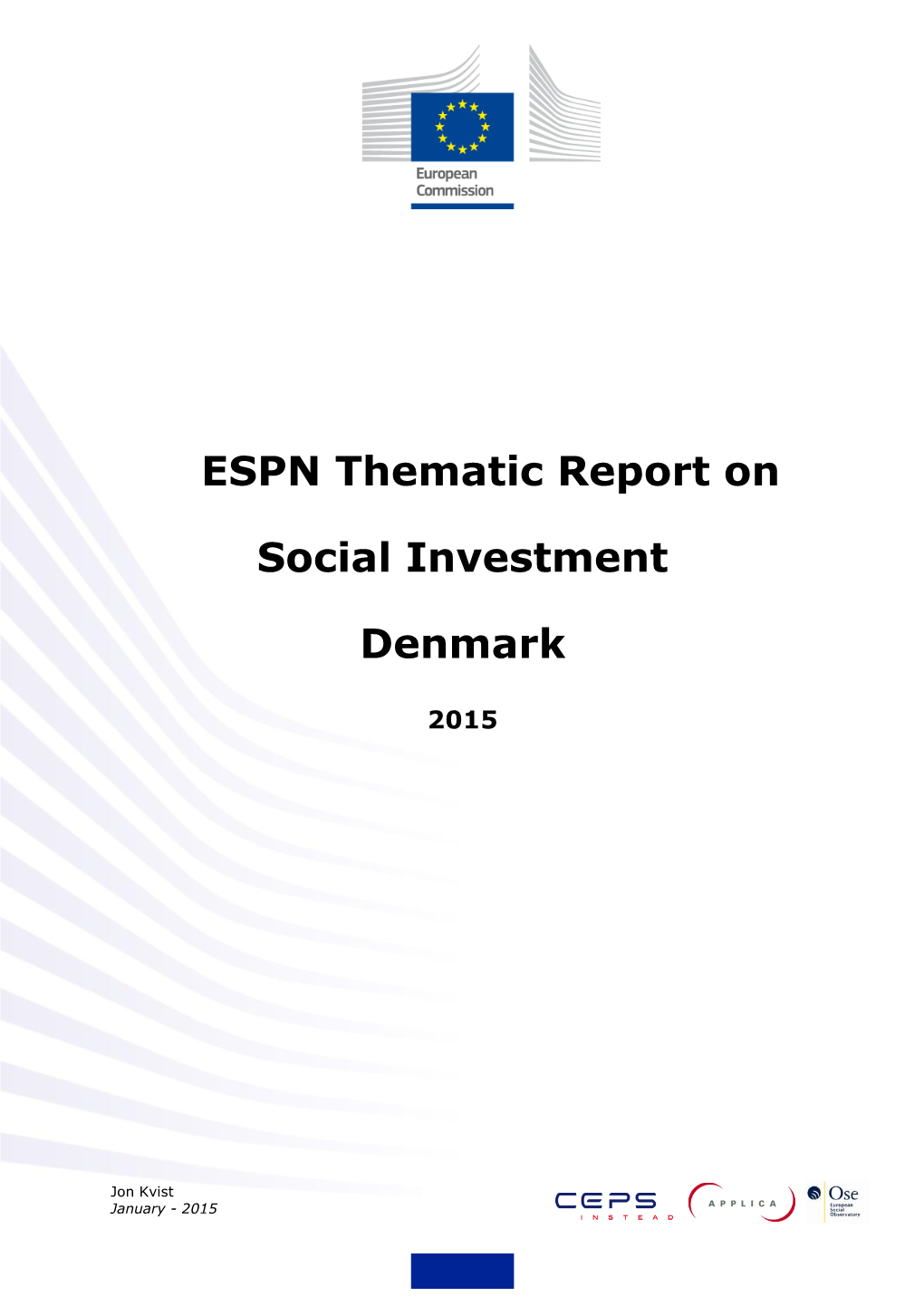 ESPN Thematic Report on Social Investment Denmark