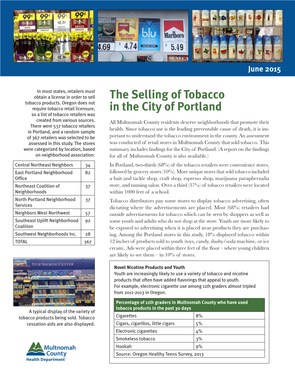 The Selling of Tobacco in the City of Portland