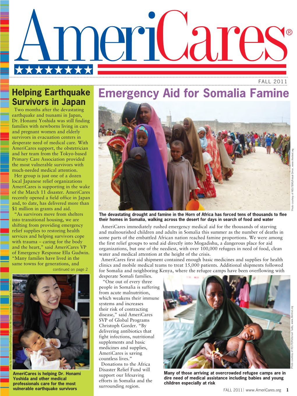 Emergency Aid for Somalia Famine Survivors in Japan Two Months After the Devastating Earthquake and Tsunami in Japan, Dr