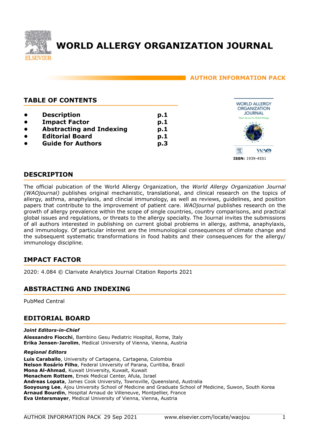 World Allergy Organization Journal