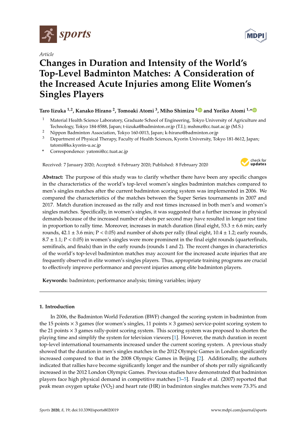 Changes in Duration and Intensity of the World's Top-Level