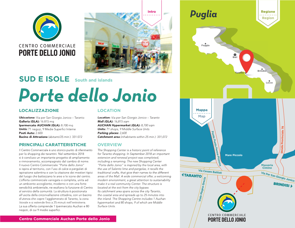 Porte Dello Jonio LOCALIZZAZIONE LOCATION Mappa