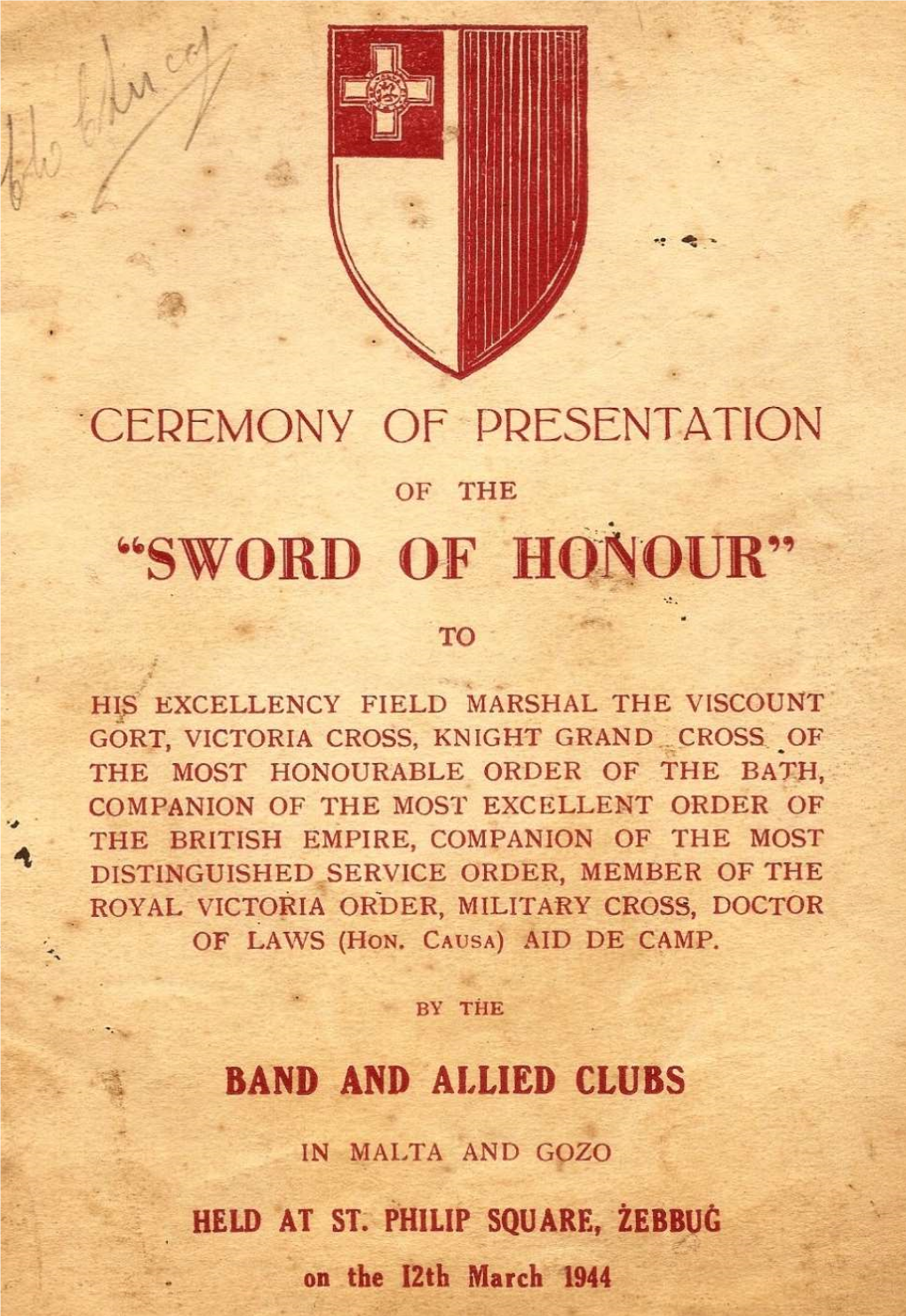 Sword of Honour Ceremony Bklet-A4 1944.Pdf