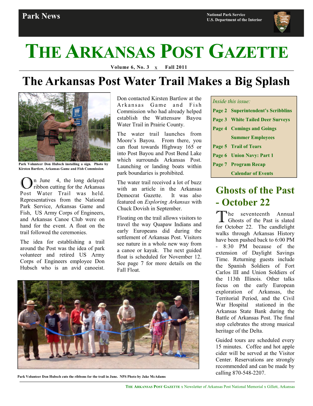 THE ARKANSAS POST GAZETTE Volume 6, No