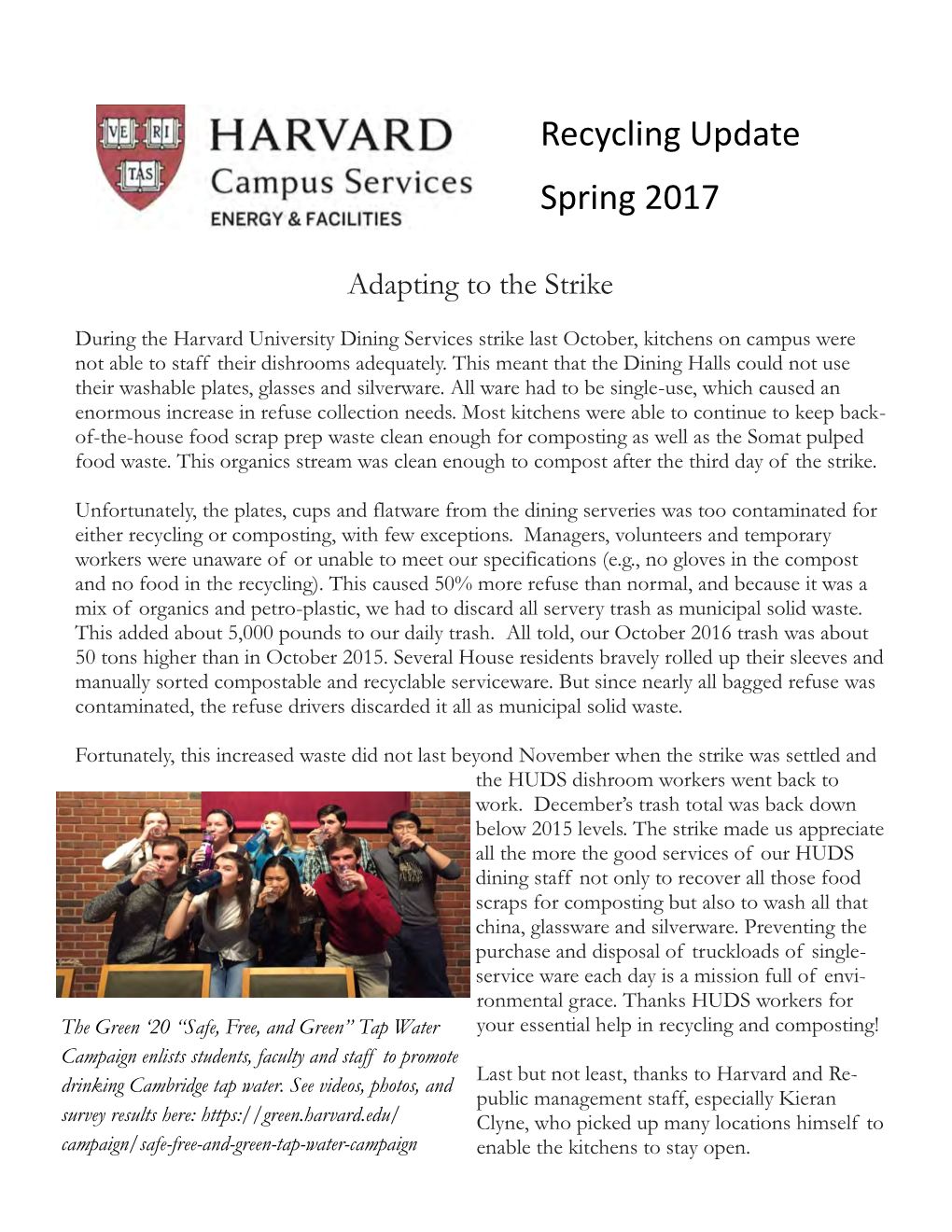 Recycling Update Spring 2017