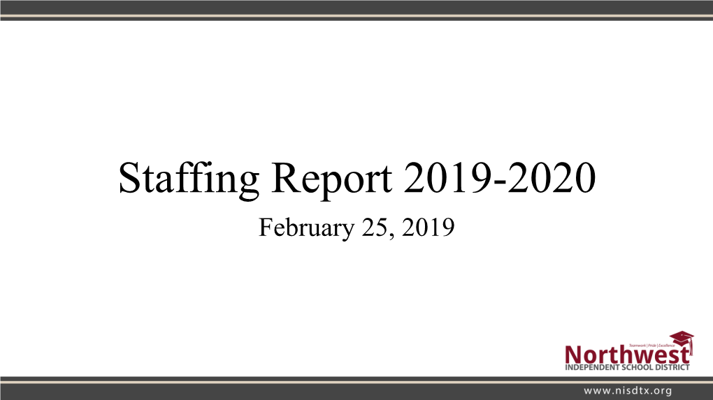 Staffing Report 2019-2020