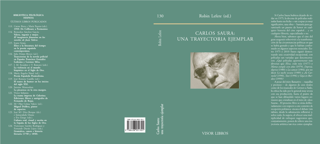 CARLOS SAURA-UNA TRAYECTORIA EJEMPLAR:Filologìa