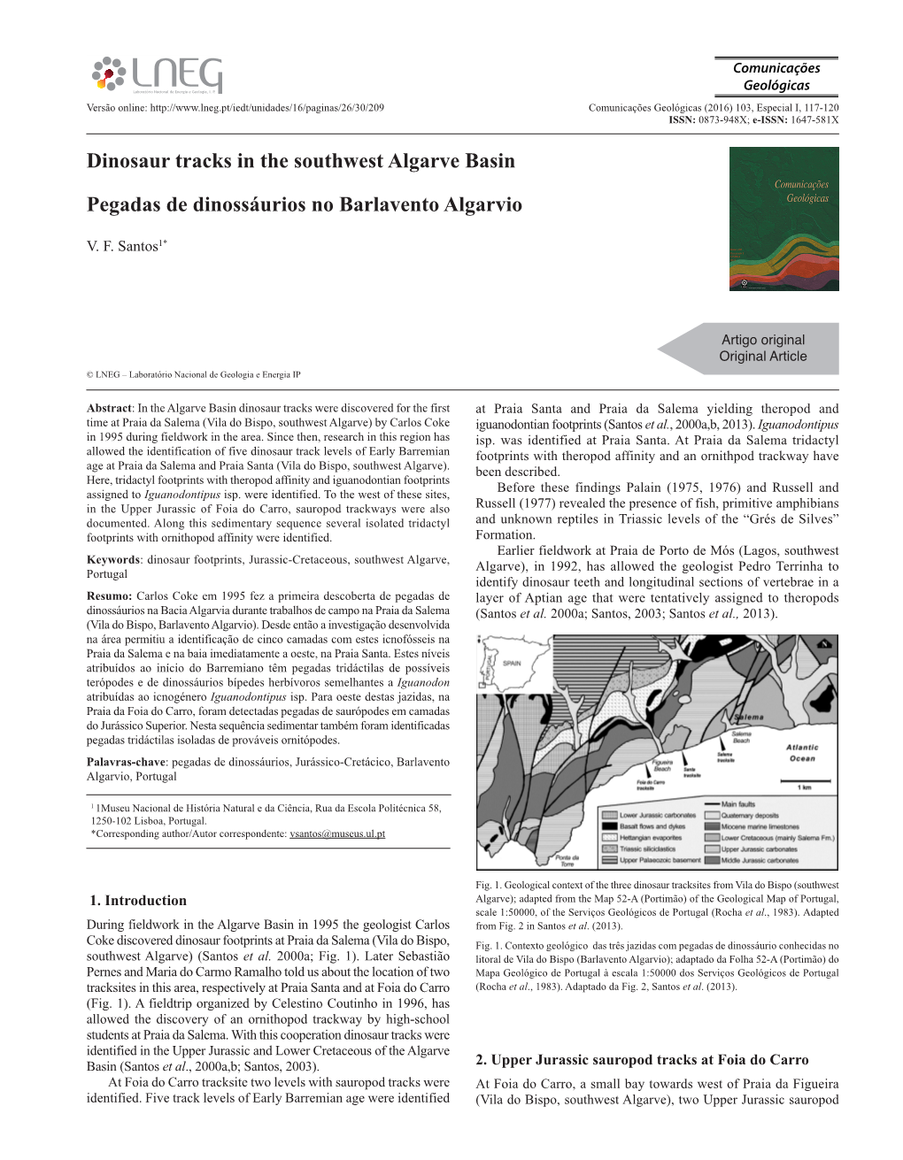 Dinosaur Tracks in the Southwest Algarve Basin