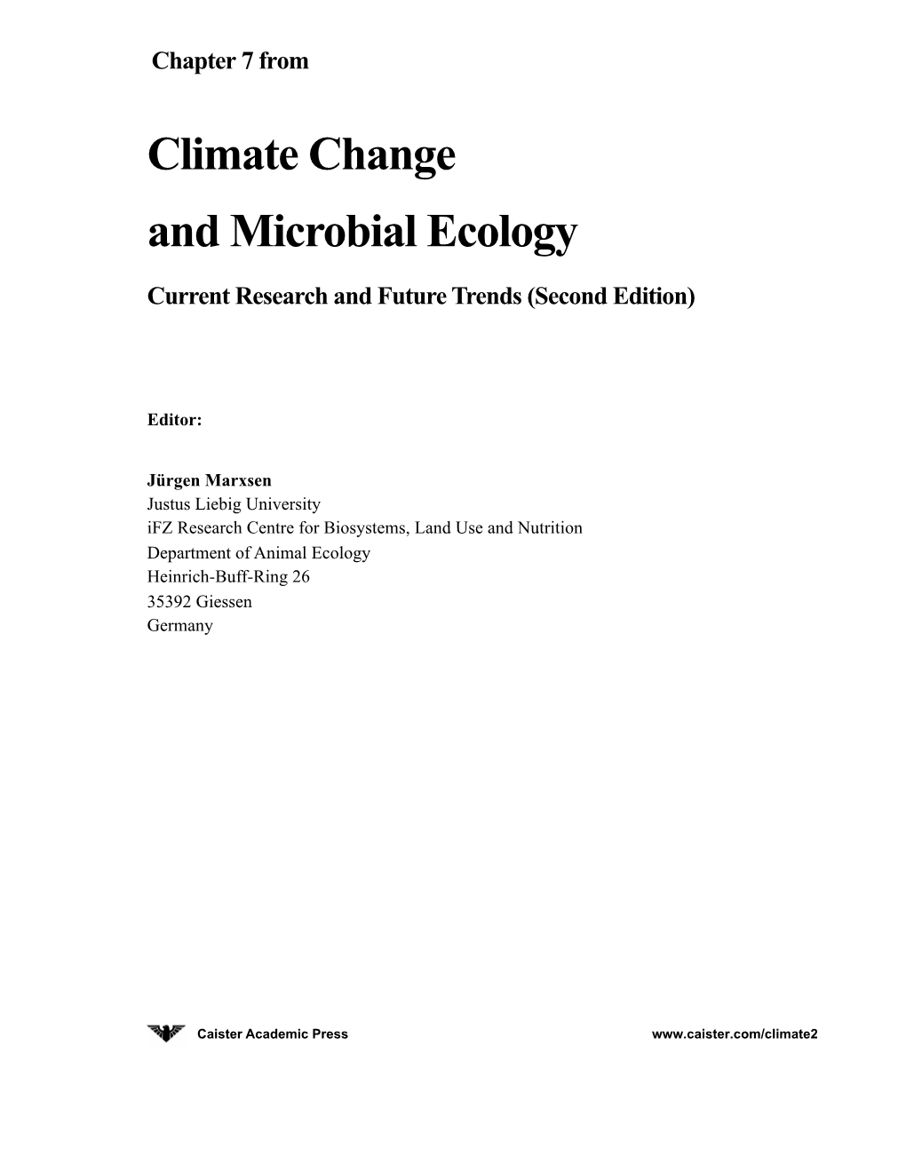 Climate Change and Microbial Ecology