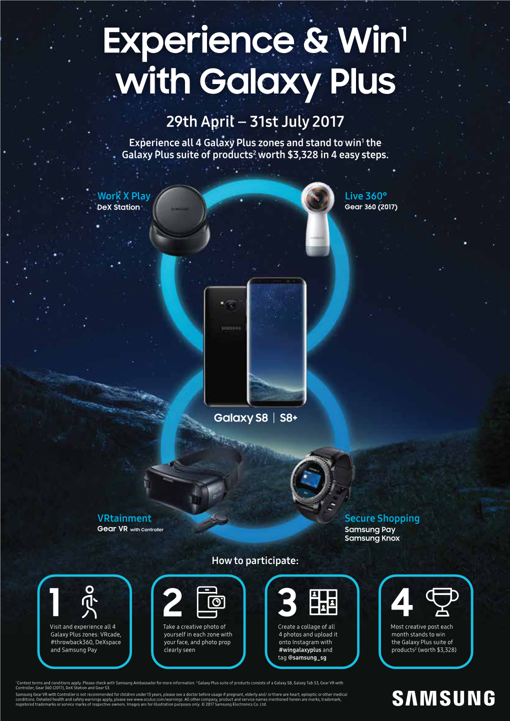 Galaxy Plus 29Th April – 31St July 2017 Experience All 4 Galaxy Plus Zones and Stand to Win1 the Galaxy Plus Suite of Products2 Worth $3,328 in 4 Easy Steps