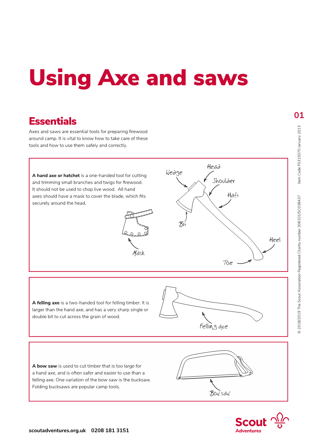 Using Axe and Saws