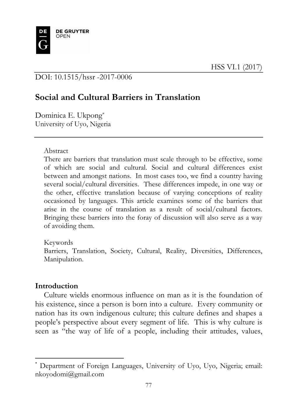 Social and Cultural Barriers in Translation