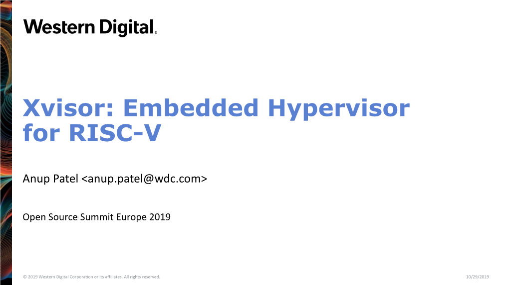 Embedded Hypervisor for RISC-V