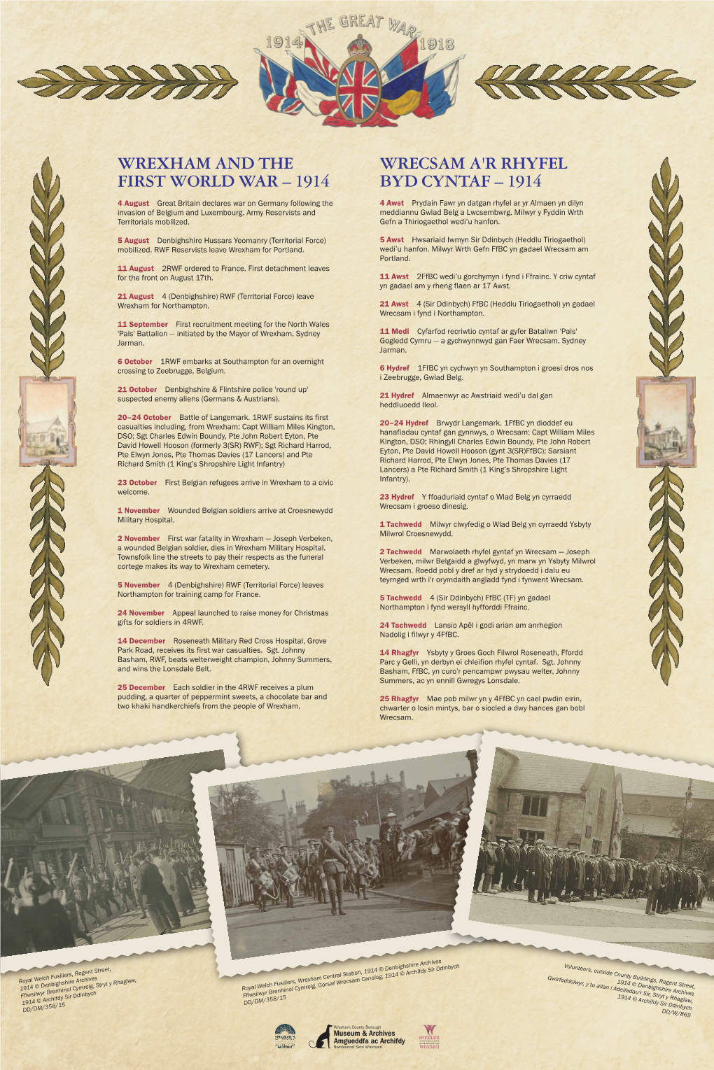 Wrexham and the First World War 1914 – Panel 2