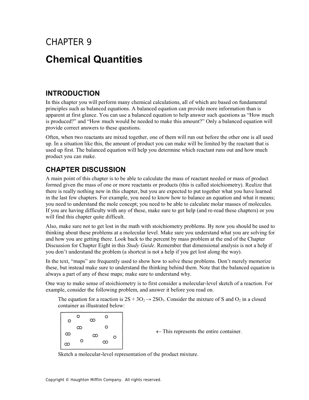 Chemical Quantities