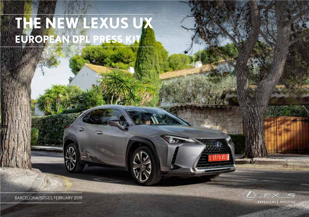 The New Lexus Ux European Dpl Press Kit