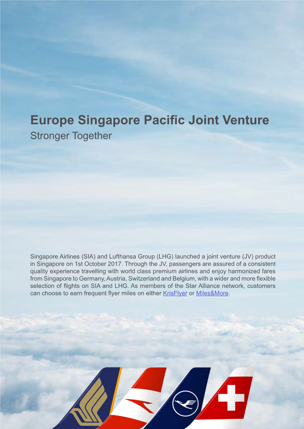 Europe Singapore Pacific Joint Venture Stronger Together