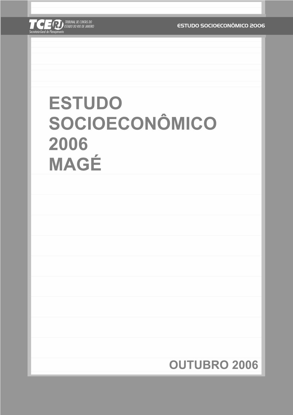 Estudo Socioeconômico 2006 Magé