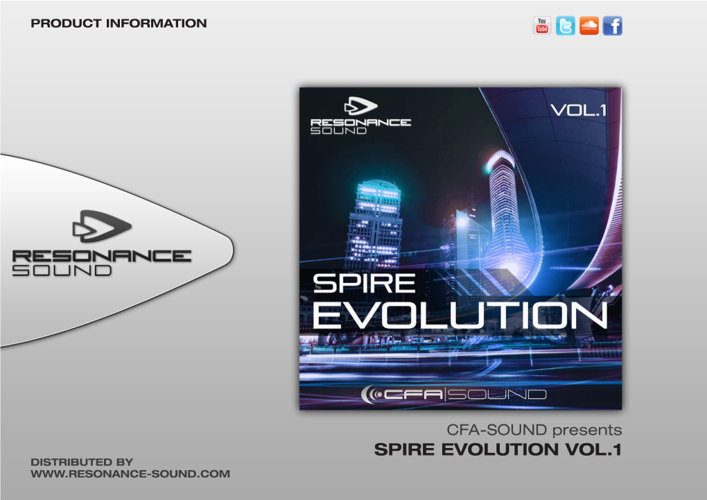 CFA-SOUND Presents SPIRE EVOLUTION VOL.1 DISTRIBUTED by PRODUCT DETAILS