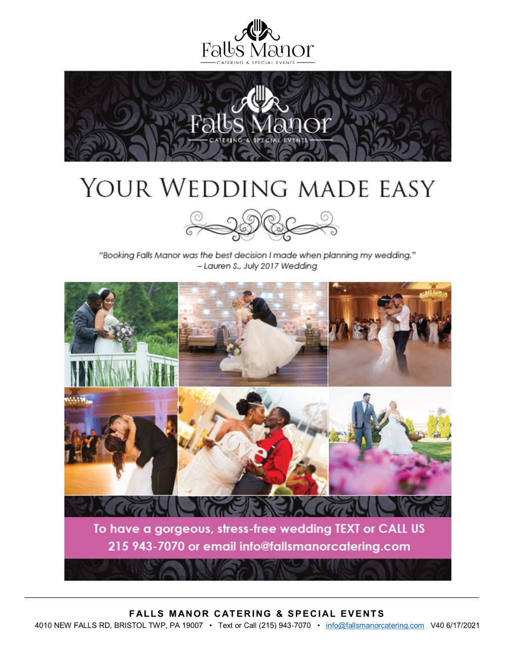 Falls Manor Catering & Special Events