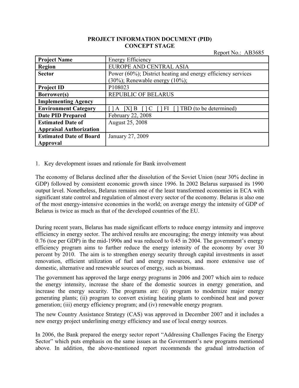 Project Information Document (Pid) s55