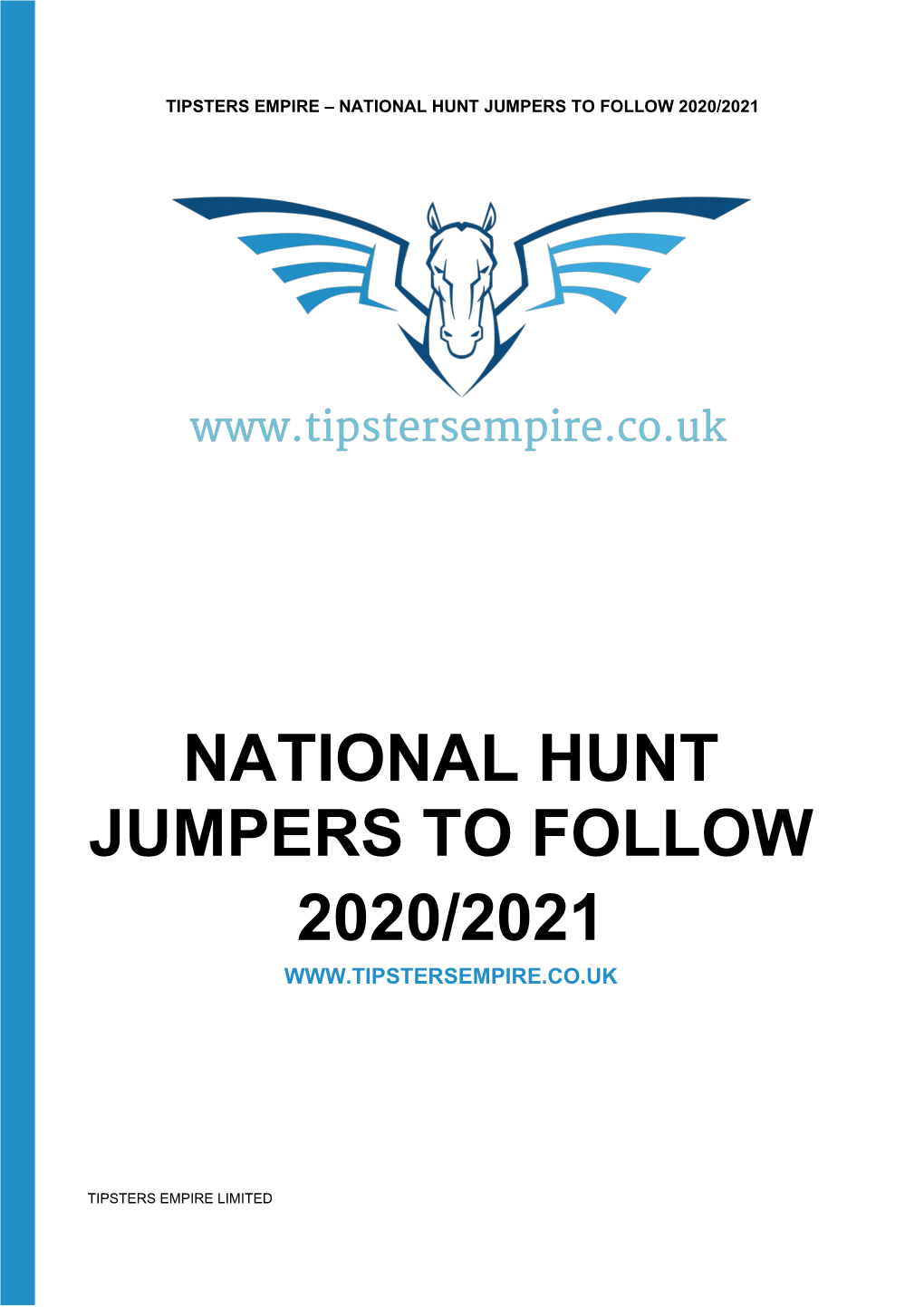 National Hunt Jumpers to Follow 2020/2021
