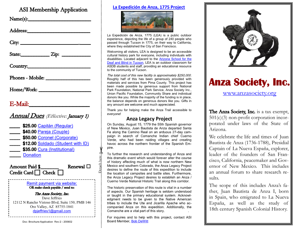 Anza Society, Inc