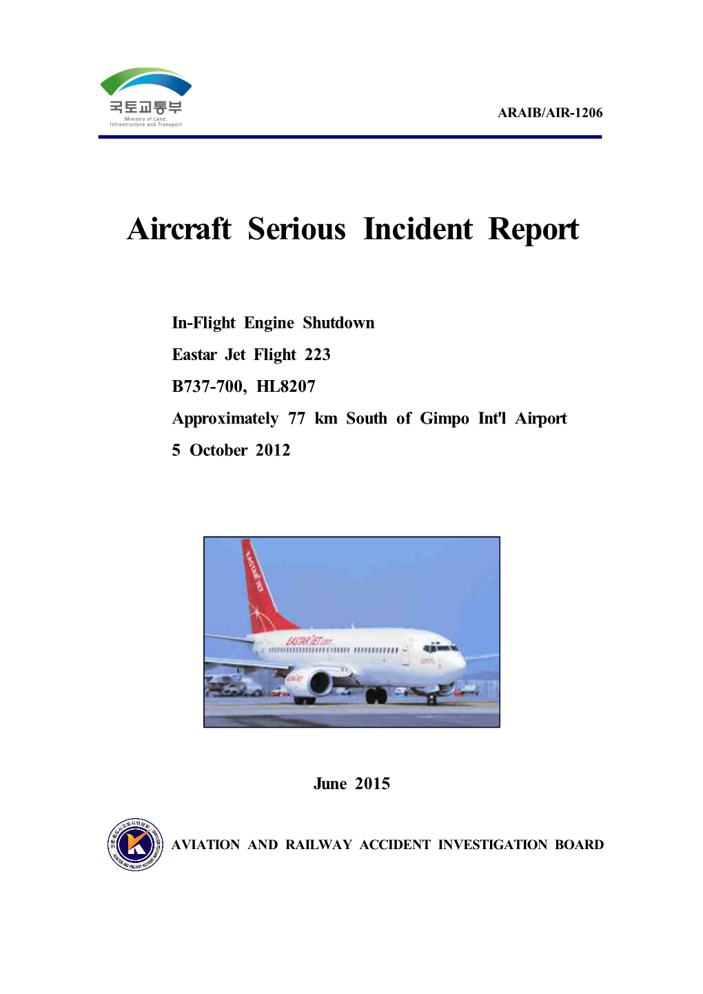Aircraft Serious Incident Report