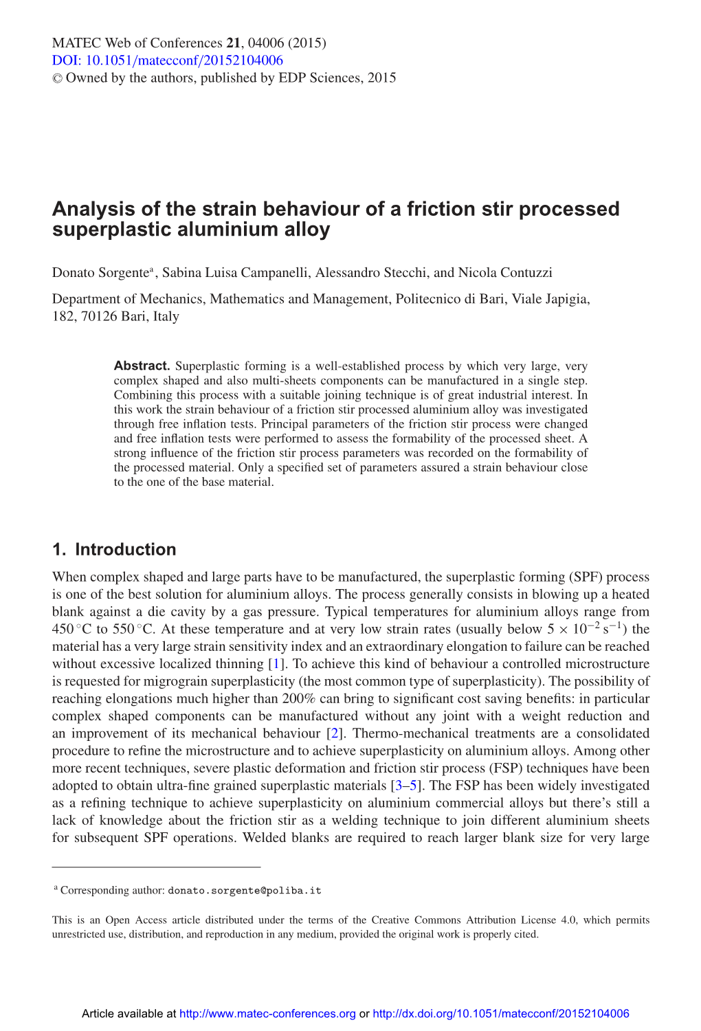 Analysis of the Strain Behaviour of a Friction Stir Processed Superplastic Aluminium Alloy