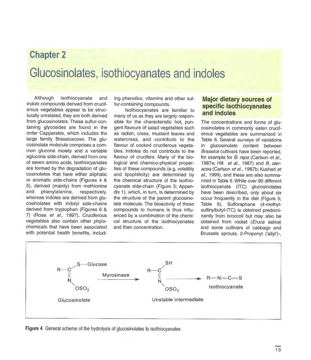 Glucosinolates, Isothiocyanates and Indoles