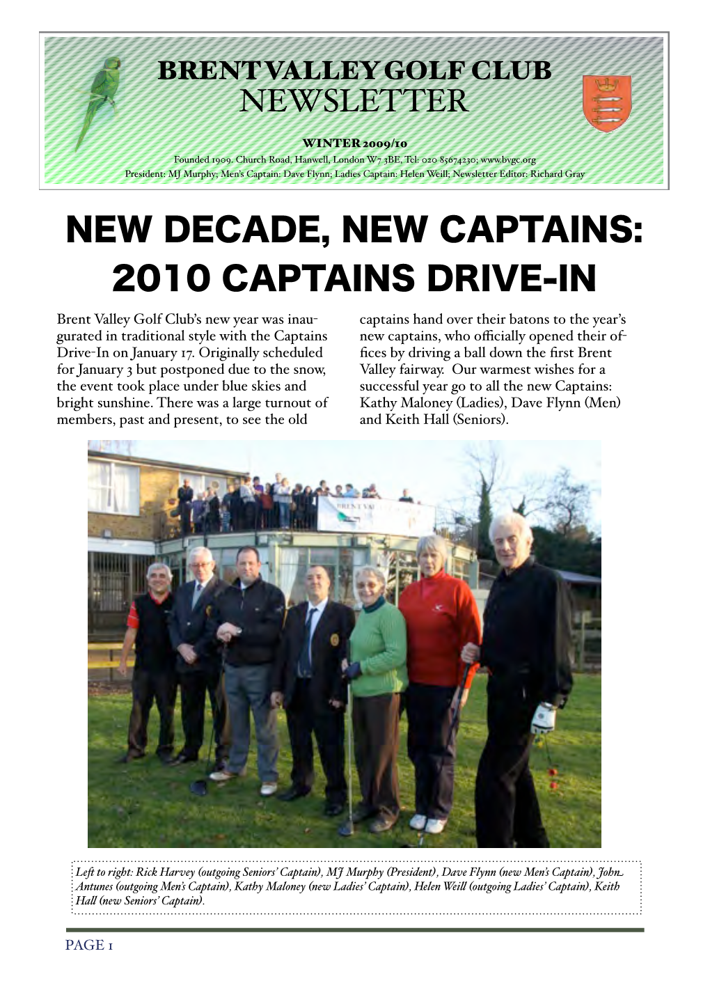 BVGC Newsletter Winter 09