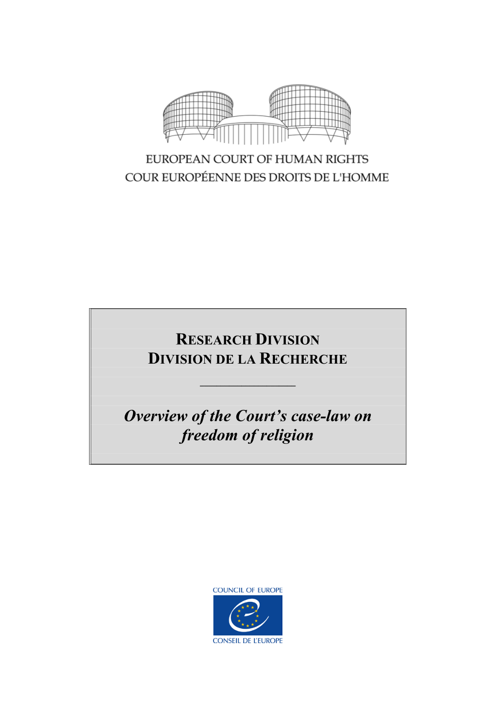 Overview of the Court's Case-Law on Freedom of Religion