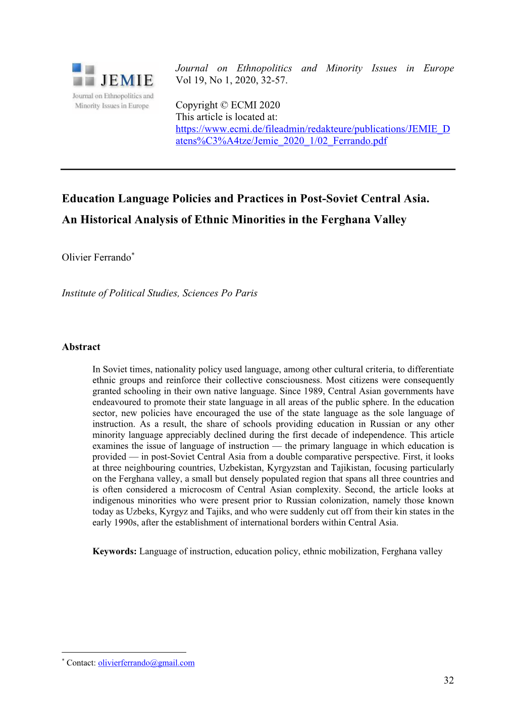 Education Language Policies and Practices in Post-Soviet Central Asia