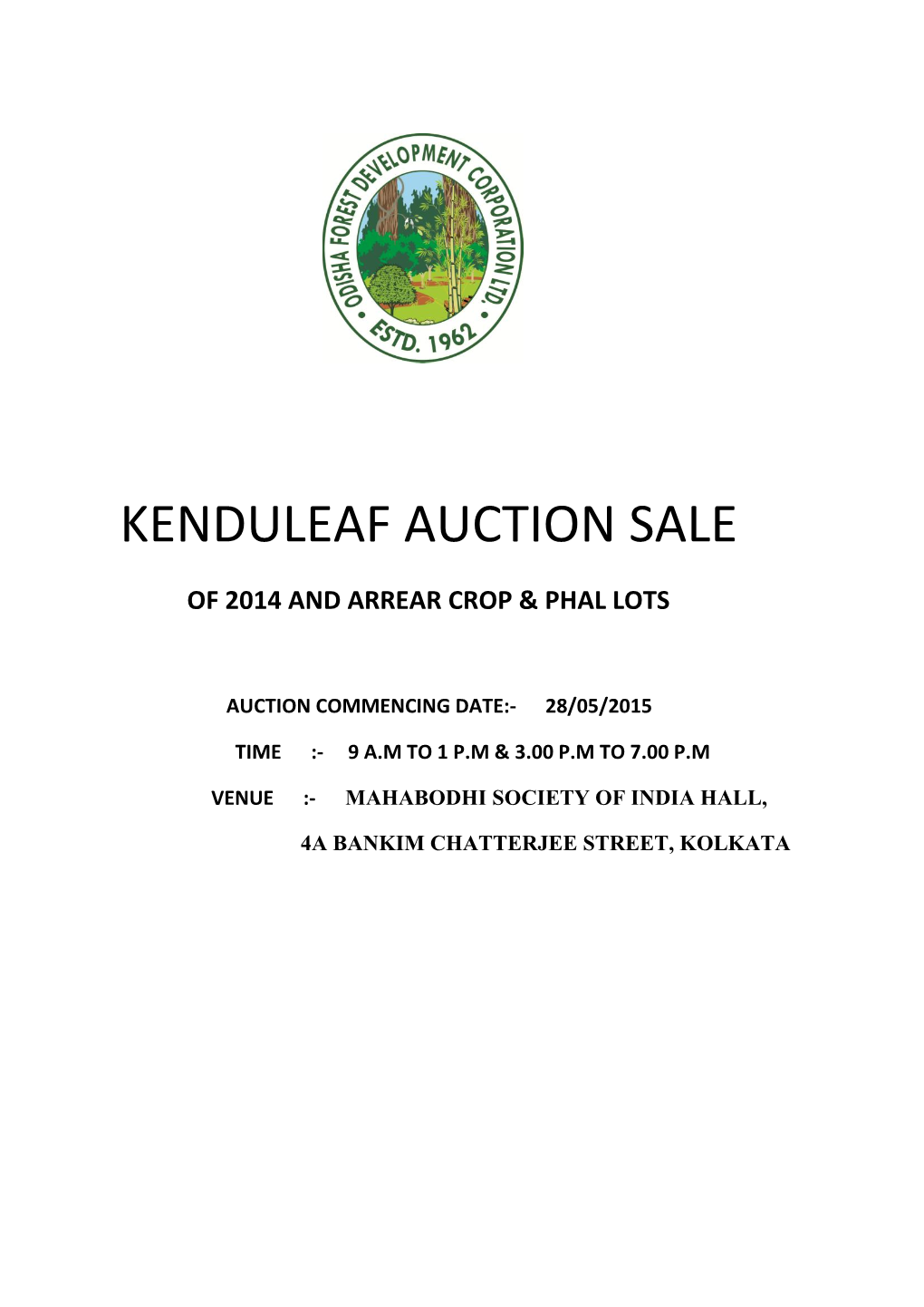 Kenduleaf Auction Sale