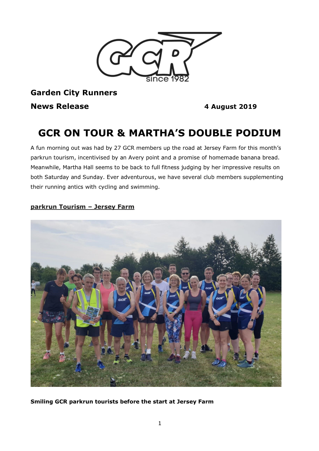 Gcr on Tour & Martha's Double Podium