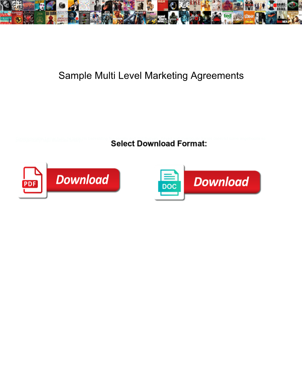 Sample Multi Level Marketing Agreements