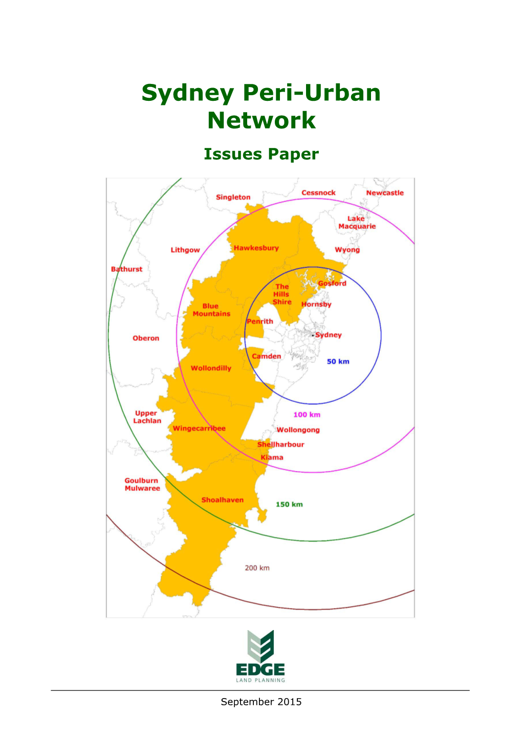 Sydney Peri-Urban Network Issues Paper