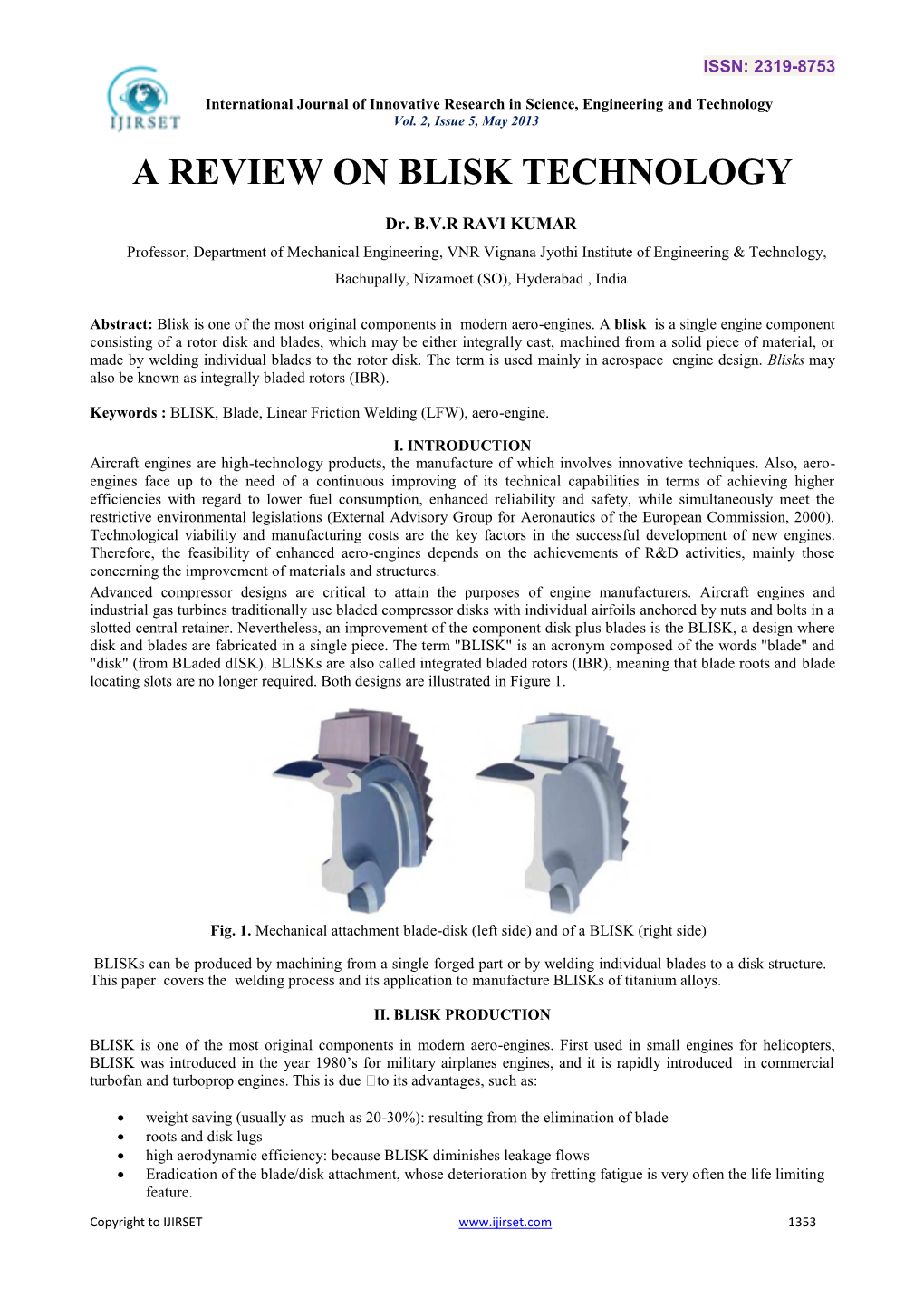 A Review on Blisk Technology